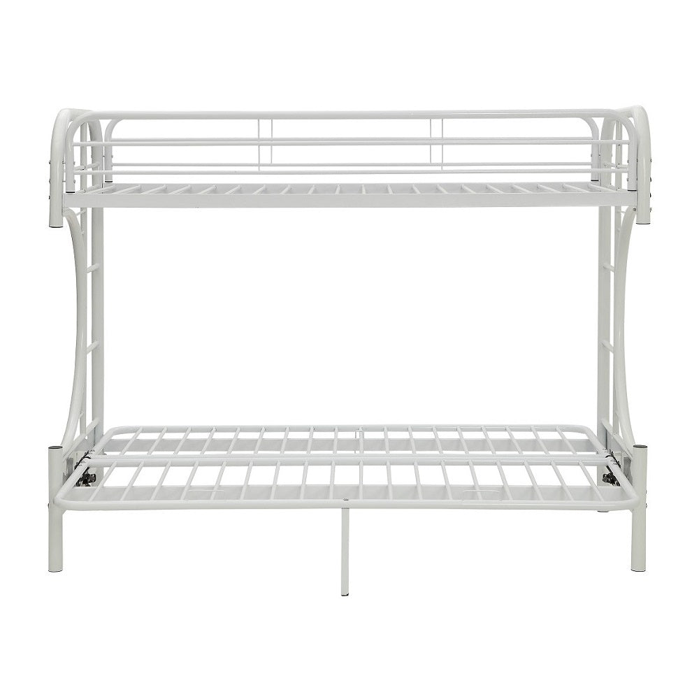 Acme - Eclipse Twin XL/Queen Futon Bunk Bed 02093WH White Finish