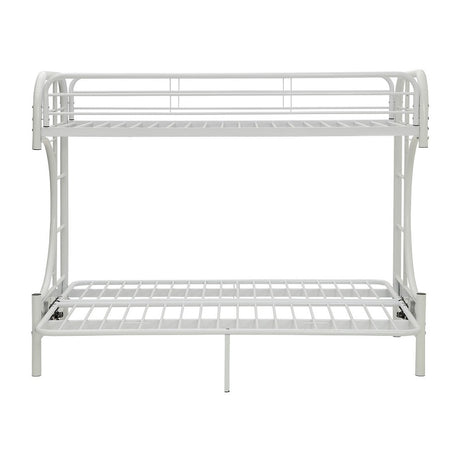 Acme - Eclipse Twin XL/Queen Futon Bunk Bed 02093WH White Finish