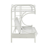 Acme - Eclipse Twin XL/Queen Futon Bunk Bed 02093WH White Finish