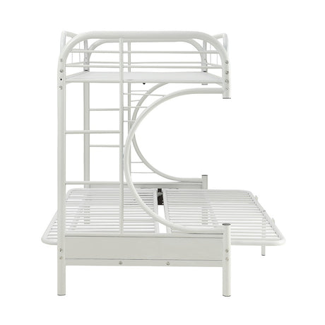 Acme - Eclipse Twin XL/Queen Futon Bunk Bed 02093WH White Finish