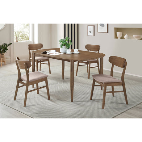 Whisten Walnut 5-piece Solid Wood Dining Set - sold by Home Elegance USA