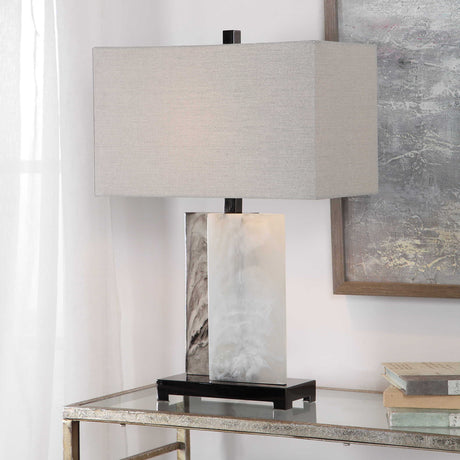 Vanda Table Lamp - Silver / Black by Uttermost - View 2