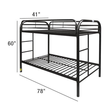 Acme - Thomas Twin/Twin Bunk Bed 02188BK Black Finish