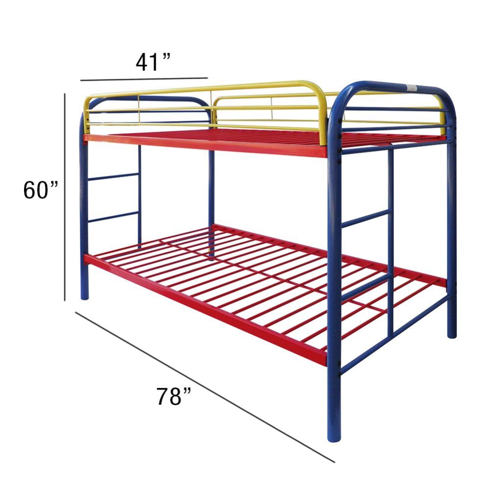 Acme - Thomas Twin/Twin Bunk Bed 02188RNB Rainbow Finish