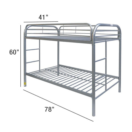 Acme - Thomas Twin/Twin Bunk Bed 02188SI Silver Finish