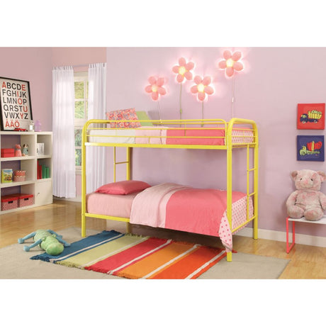 Acme - Thomas Twin/Twin Bunk Bed 02188YL Yellow Finish