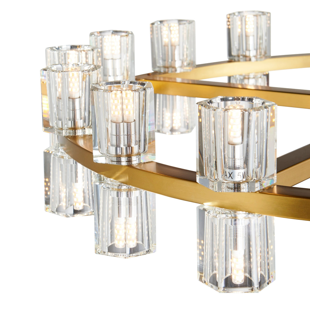 Anderson 36"D Chandelier // Crystal and Gold  | Finesse