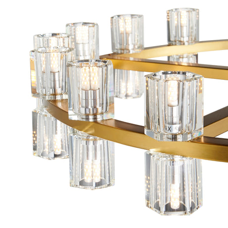 Anderson 36"D Chandelier // Crystal and Gold  | Finesse
