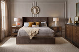 Archives Queen Upholstered Shelter Bed - Dark Brown by Hooker Furniture - View 5