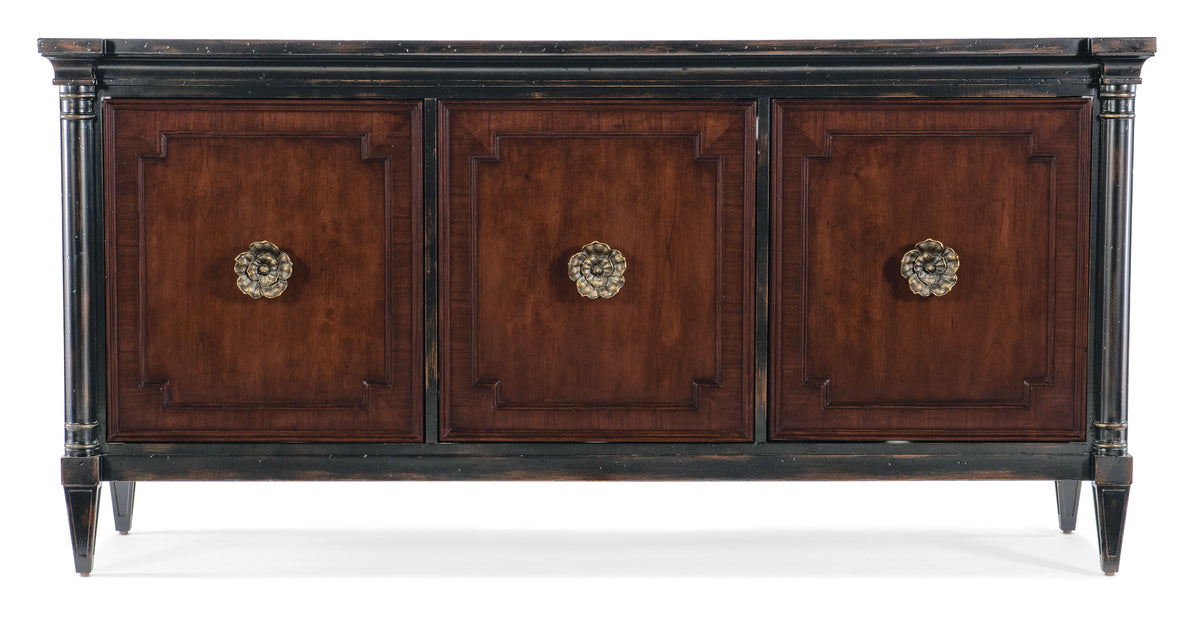 Charleston Entertainment Console - Dark Brown / Black by Hooker Furniture - View 9