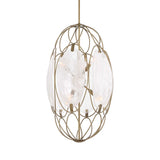 Valencia 6 Light Glass Panel Pendant - Gold / White by Uttermost - View 5