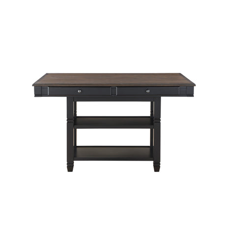 7 Piece Counter Height Table Set In Natural And Black | Homelegance - sold by Home Elegance USA