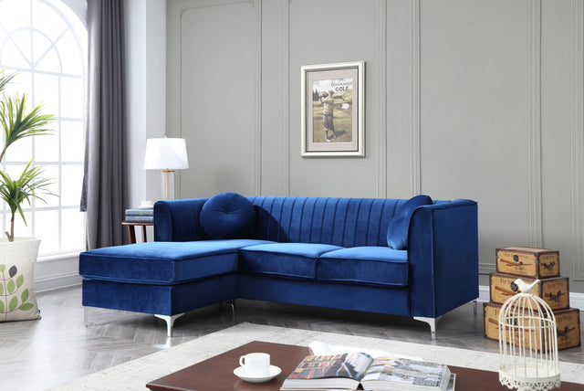 Delray G791B - SC Sofa Chaise ( 3 Boxes) , NAVY BLUE | Home Elegance USA