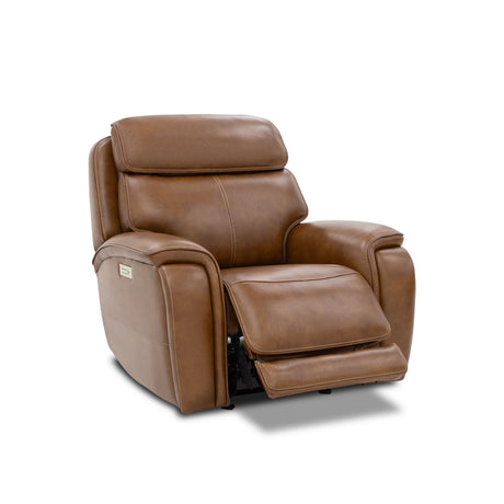 Walker Power Gliding Recliner With Power Headrest & Lumbar - Light Brown | Flexsteel