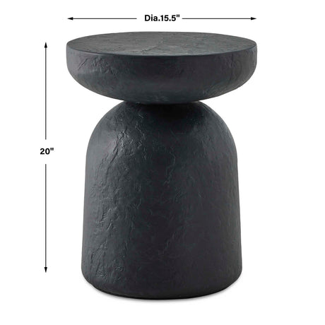 Hurlee Outdoor Accent Table - Black by Uttermost - View 5