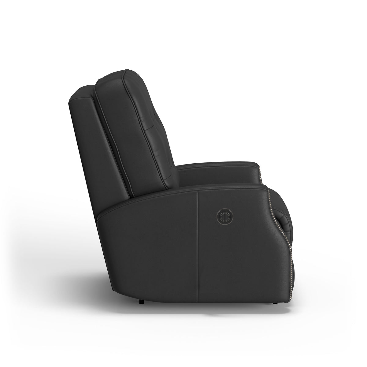 Devon Transitional Leather Power Recliner, Nailhead Trim | Flexsteel