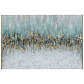 Divide Hand Painted Art - Blue / Beige by Uttermost - View 1