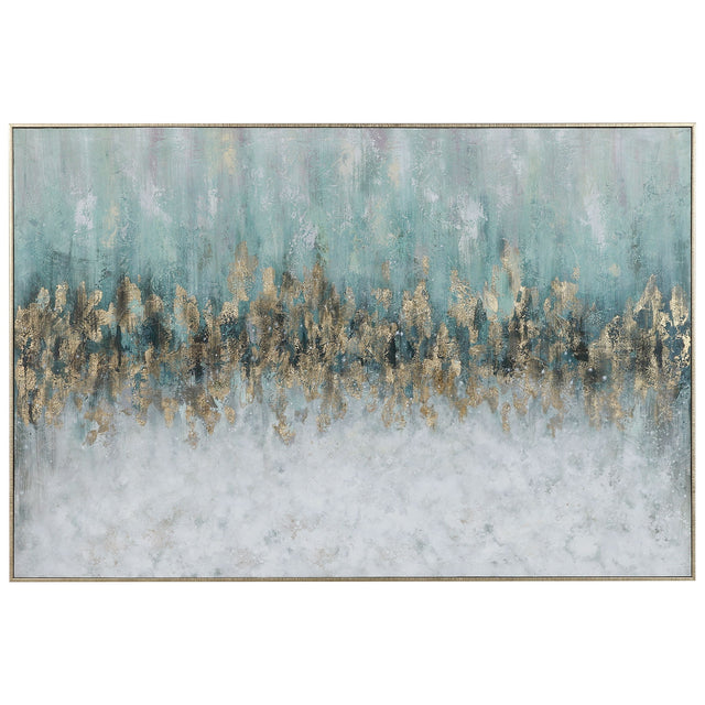 Divide Hand Painted Art - Blue / Beige by Uttermost - View 1