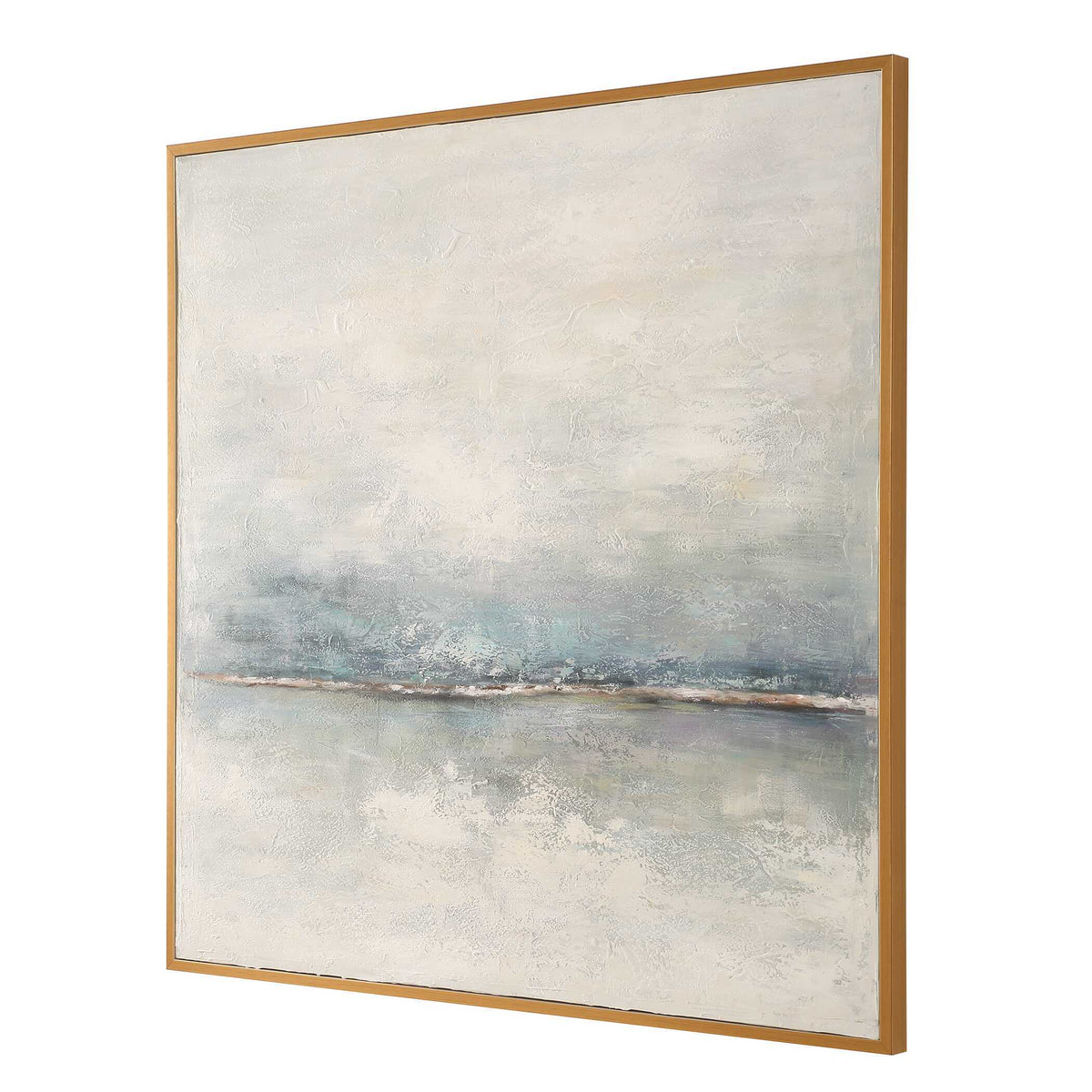 Foggy Morning Abstract Art - Light Brown by Uttermost - View 4