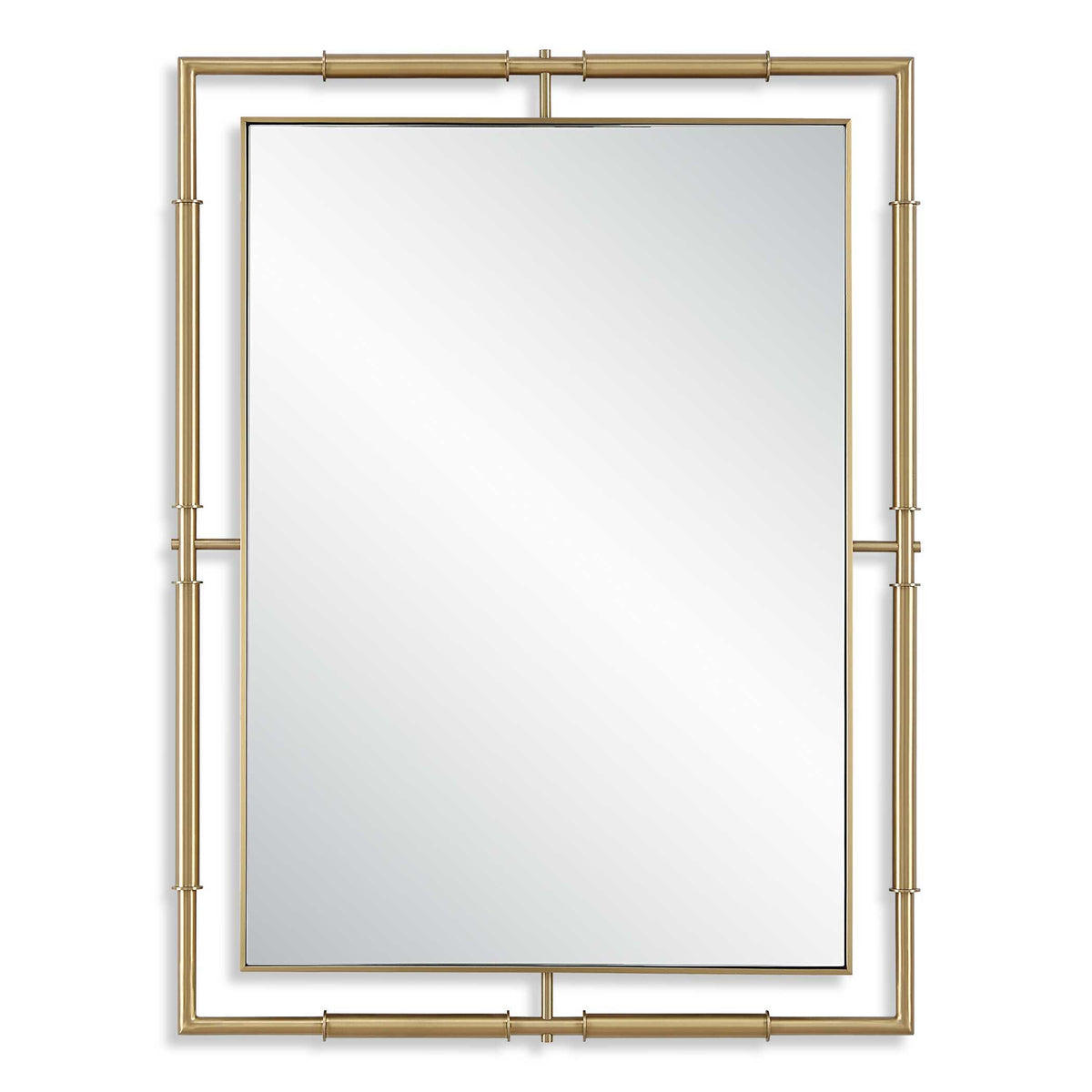 It's All Connected Rectangle Brass Mirror - Gold by Uttermost - View 1