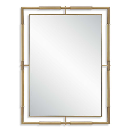 It's All Connected Rectangle Brass Mirror - Gold by Uttermost - View 1