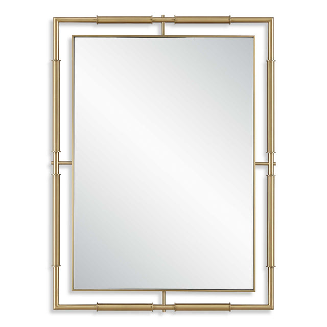 It's All Connected Rectangle Brass Mirror - Gold by Uttermost - View 1