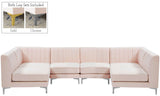 Alina - Modular Sectional 6 Piece - Pink - Fabric - 604Pink - Sec6B - Home Elegance USA - 4