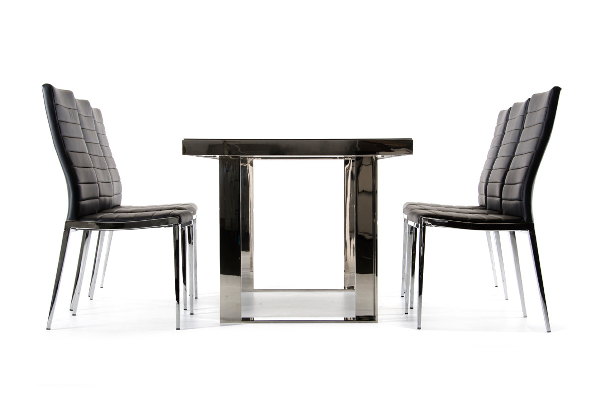 Courtland Modern Stainless Steel Dining Table - View Image 1