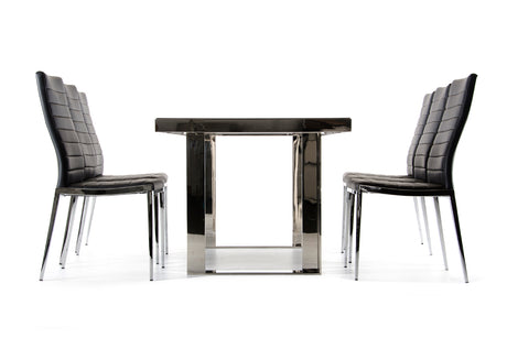 Courtland Modern Stainless Steel Dining Table - View Image 1