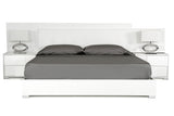 Queen Monza Italian Modern White Bed - View Image 1