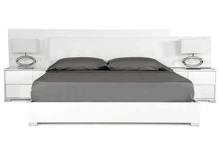 California King Monza Italian Modern White Bed - View Image 1
