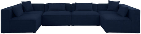 Cube - Modular Sectional 6 Piece - Navy - 630Navy - Sec6D - Home Elegance USA - 5