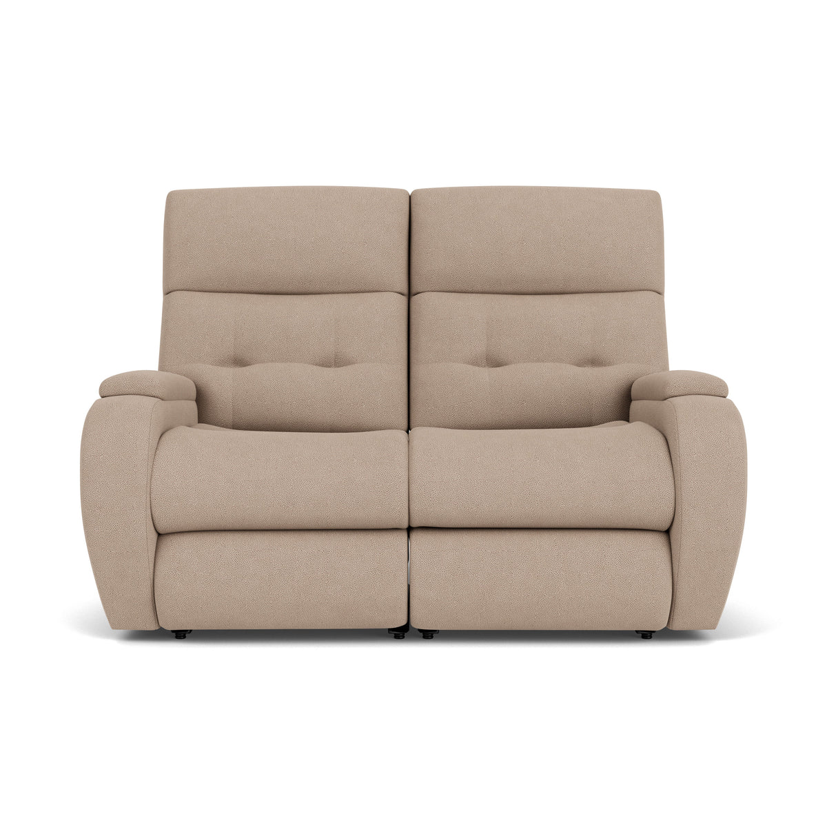 Strait Transitional Fabric Power Reclining Loveseat With Power Headrests | Flexsteel