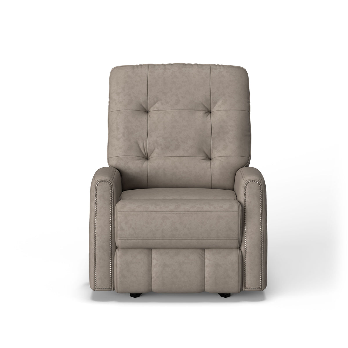 Devon Transitional Leather Power Rocking Recliner, Nailhead Trim | Flexsteel
