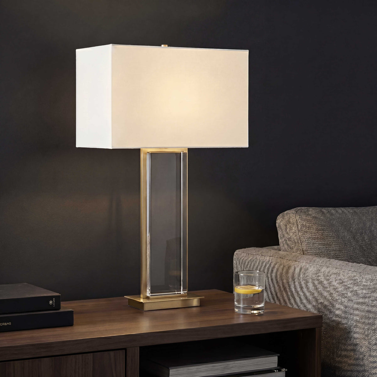 Stambaugh Crystal Table Lamp - Gold by Uttermost - View 2