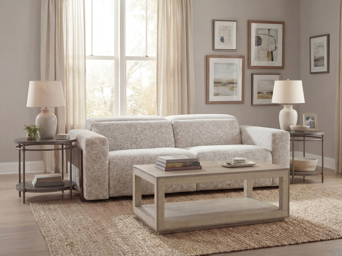 Atlas Power 2 Seat Sofa With Power Headrest - Beige by Hooker Furniture - View 2