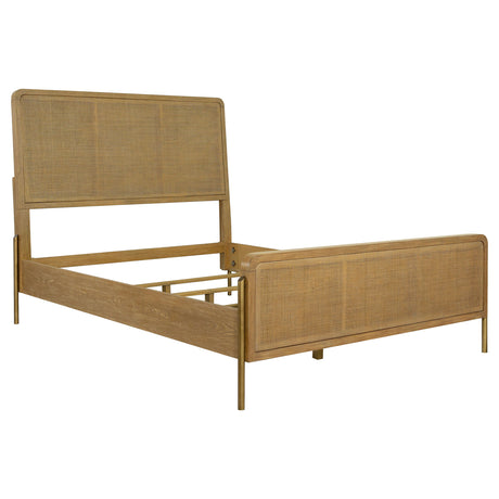Stevie Sand Wash/Natural Cane 4-piece Eastern King Bedroom Set - sold by Home Elegance USA