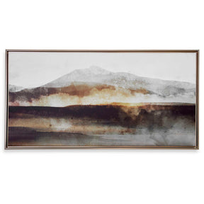 Splash Of Land Framed Canvas - Dark Gray by Uttermost - View 1