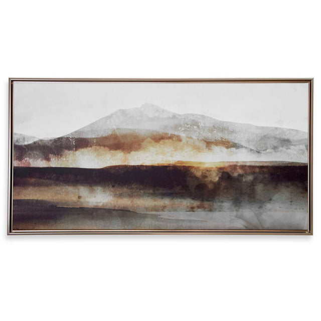 Splash Of Land Framed Canvas - Dark Gray by Uttermost - View 1