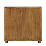 Mebarak Reeded 2 Door Cabinet Bronze,White,Woodtone - Light Brown / White by Uttermost - View 9