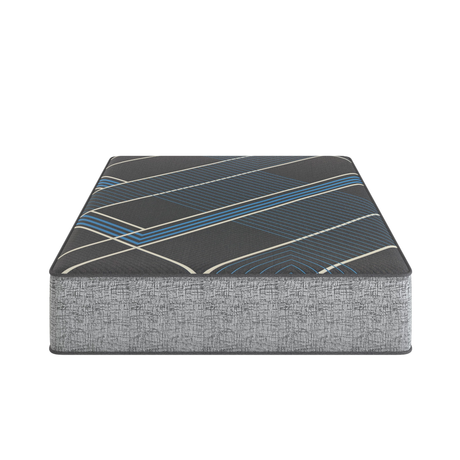 Restonic TempaGel Smooth Top Plush Mattress with Cooling Gel, Grey+Blue Foam, Full 13'