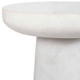 Lirra Marble Drink Table - White by Uttermost - View 4