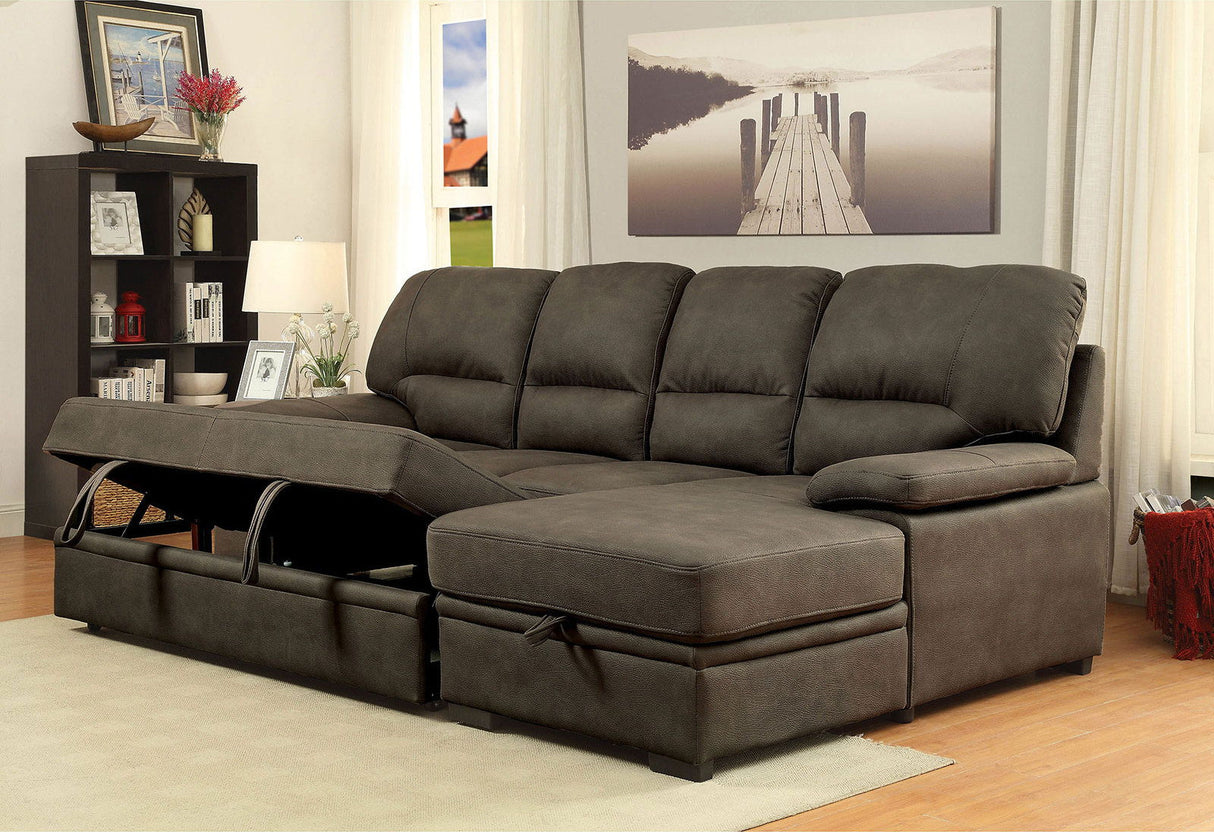 Alcester - Sectional w/ Sleeper - CM6908BR - SET - Home Elegance USA - 6