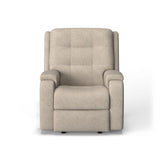 Arlo Transitional Fabric Power Recliner With Power Headrest & Lumbar | Flexsteel