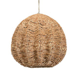 Kauri 5 Light Wooden Bead Pendant Brass / Woodtone - Light Brown by Uttermost - View 3