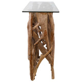 Teak Wood Console - Light Brown by Uttermost - View 6