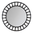 Retreat Pole Rattan Accent Mirror - Black / Dark Brown by Hooker Furniture - View 1