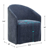 Harbor Dining Chair - Blue by Uttermost - View 5