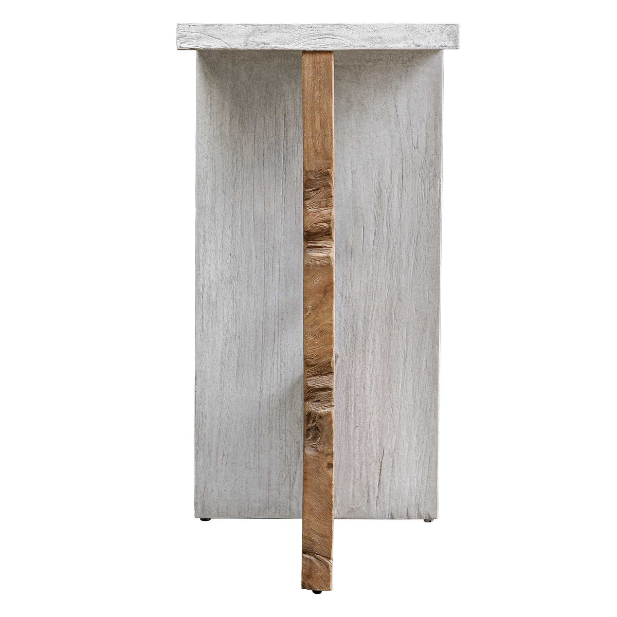 Intersect Modern Accent Table - White / Light Brown by Uttermost - View 5