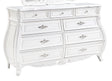 Opulence Modern Style 9- Drawer Dresser Made with Wood in Pearl White